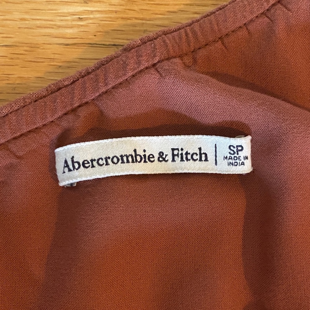 Abercrombie & Fitch One-Shoulder Dress in Warm Brown - Picture 2 of 3